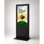 Totem Cyfrowy Slim Czarny z monitorem 55